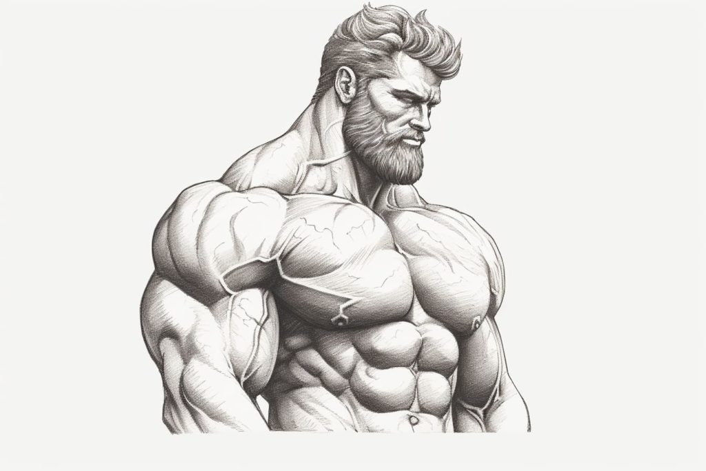 How To Draw A Bodybuilder Yonderoo