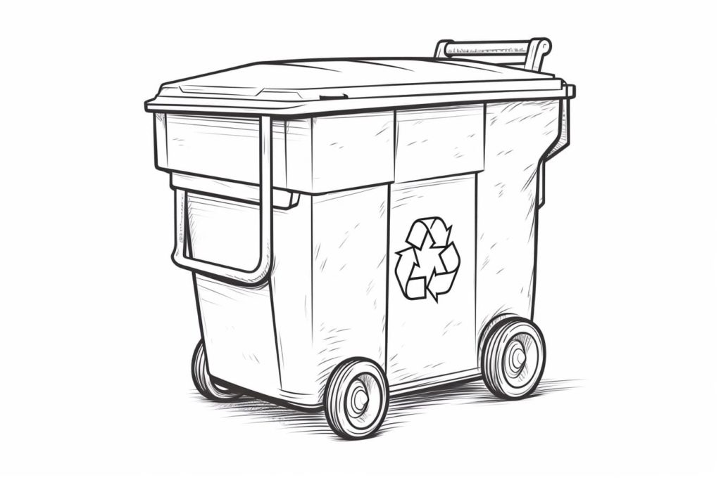 How To Draw A Recycling Bin Yonderoo