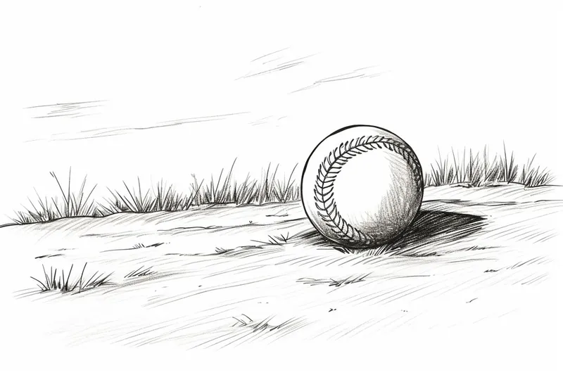 baseball in the grass