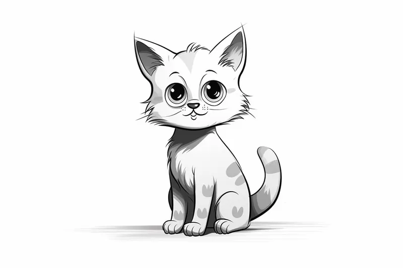 cartoon cat drawing