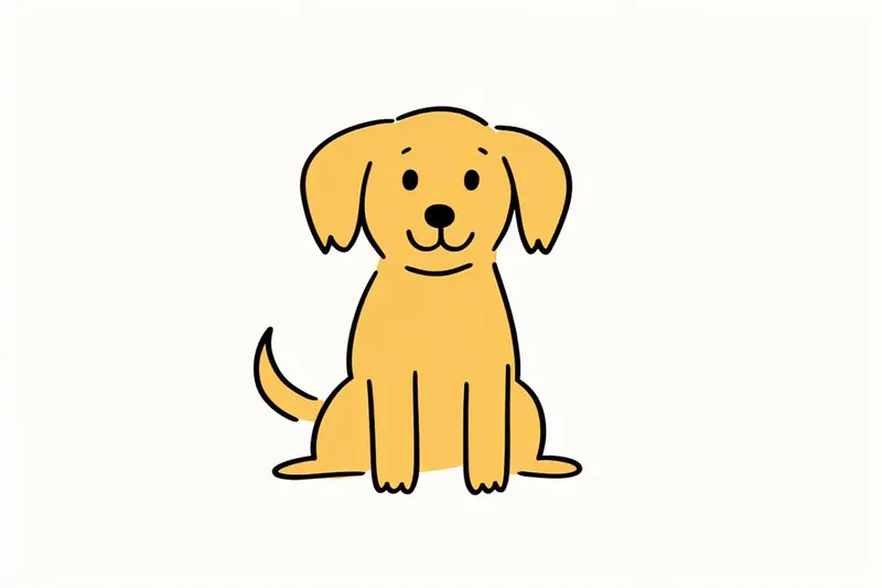 golden retriever drawing