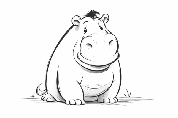 Simple capybara drawing