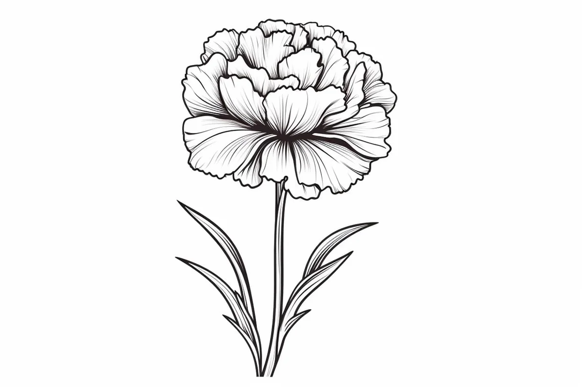 How to Draw a Carnation Flower