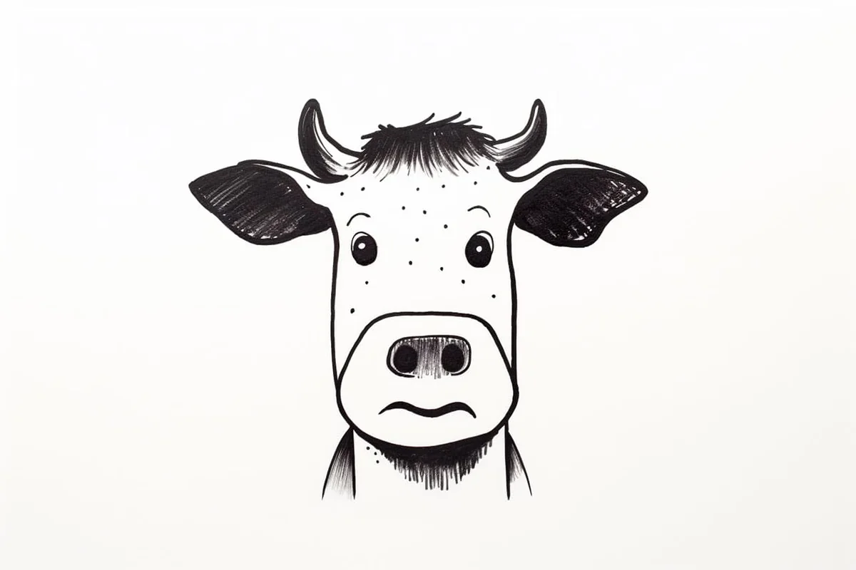 How to Draw a Cow Face