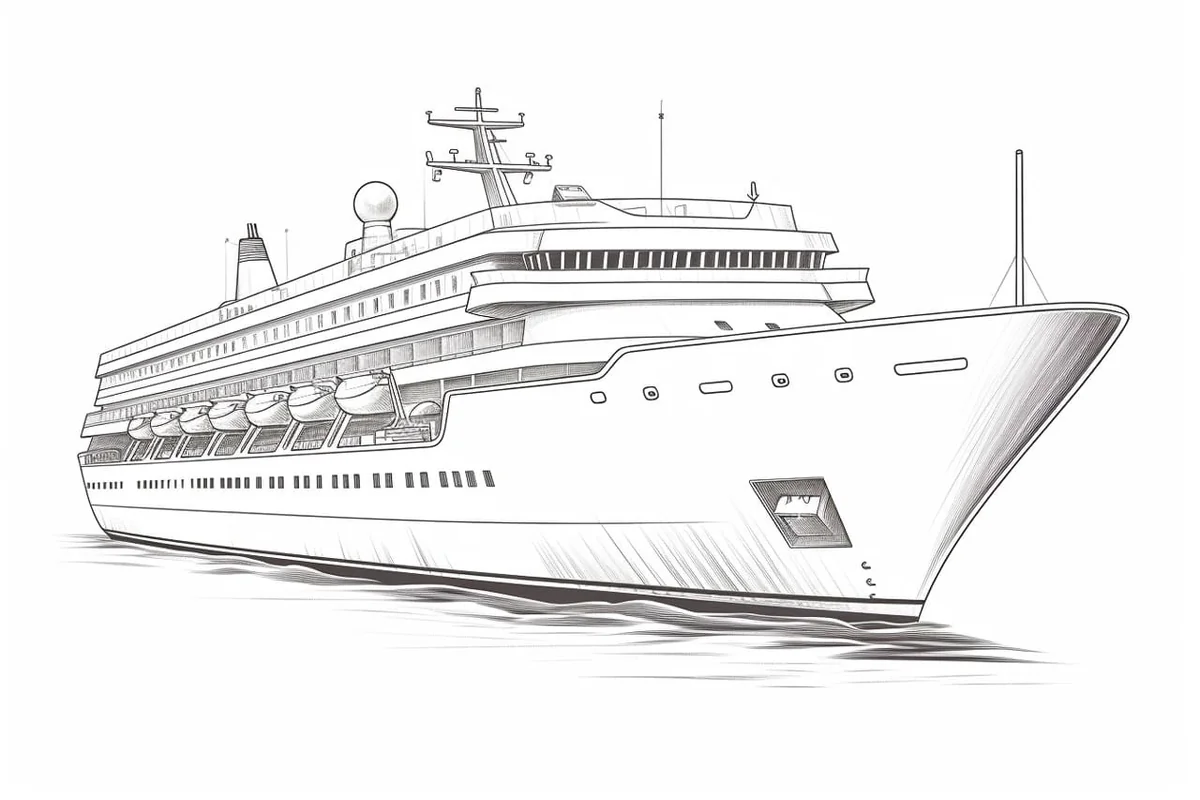 How to Draw a Cruise Ship in 9 Easy Steps