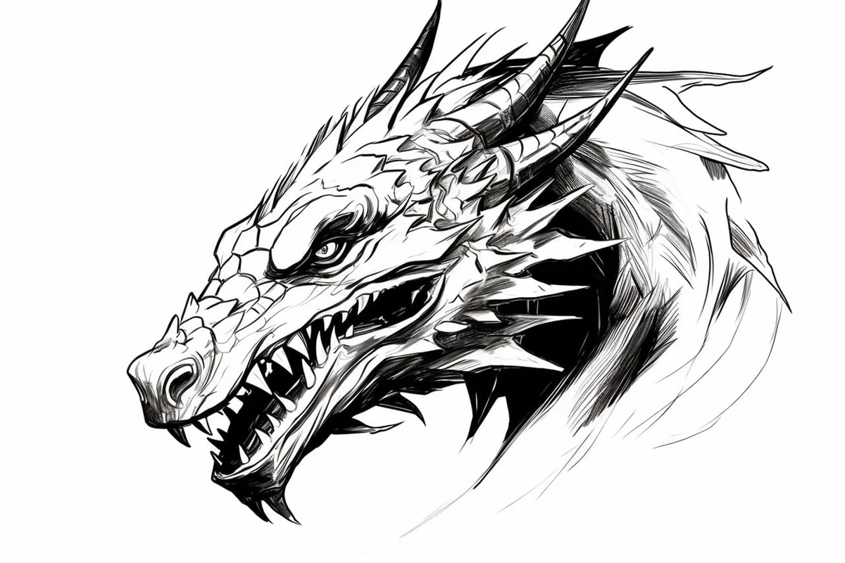 How to Draw a Dragon Head