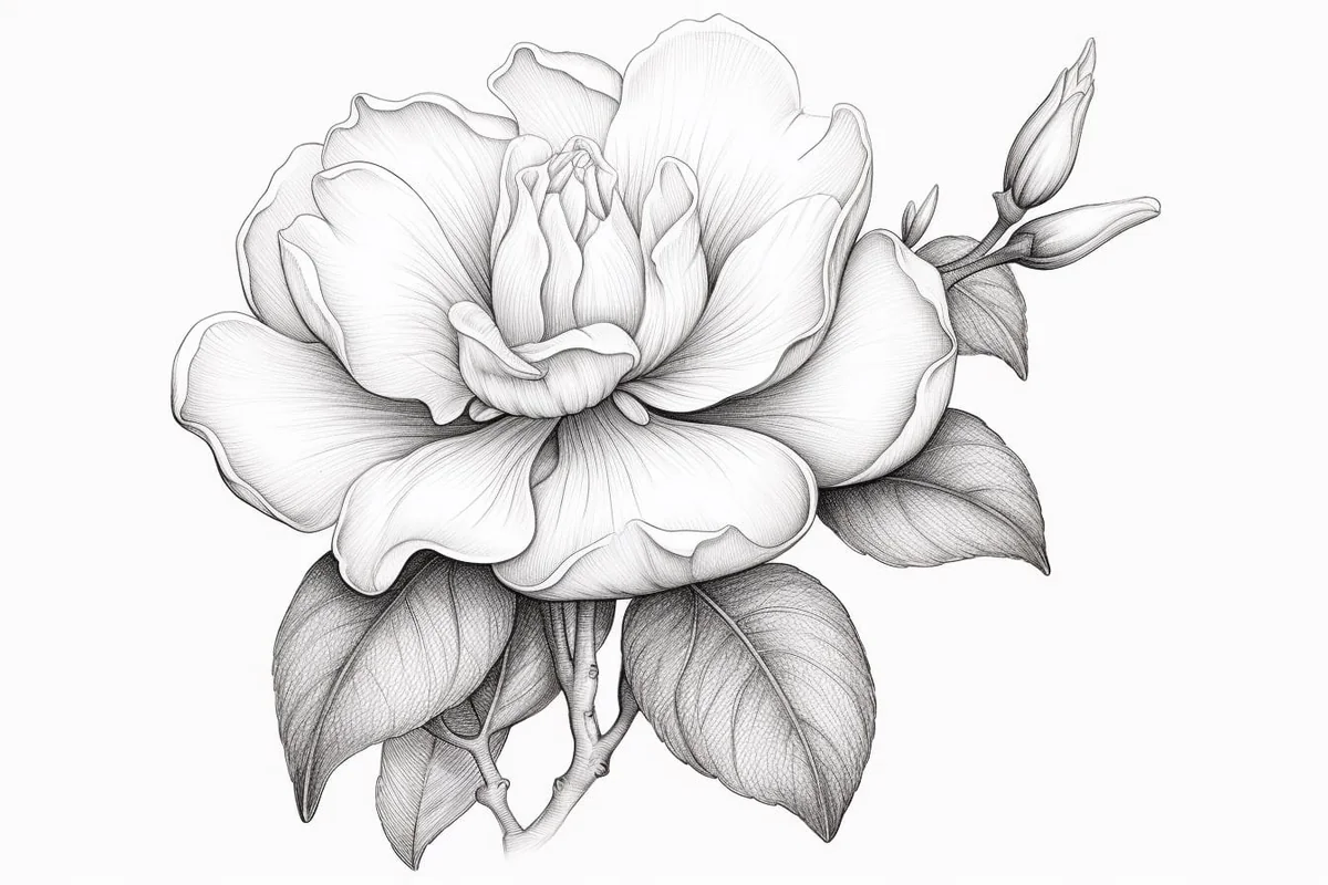 How to Draw a Gardenia in 9 Simple Steps