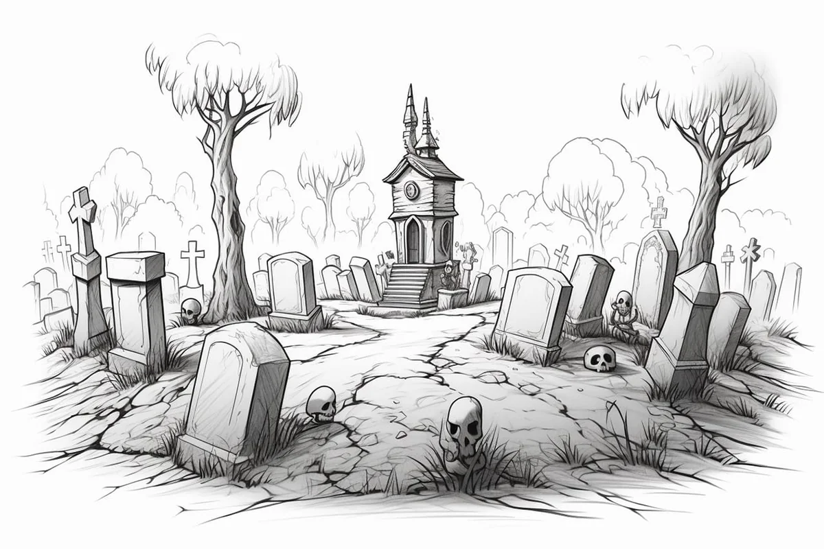 How to Draw a Graveyard in 8 Easy Steps