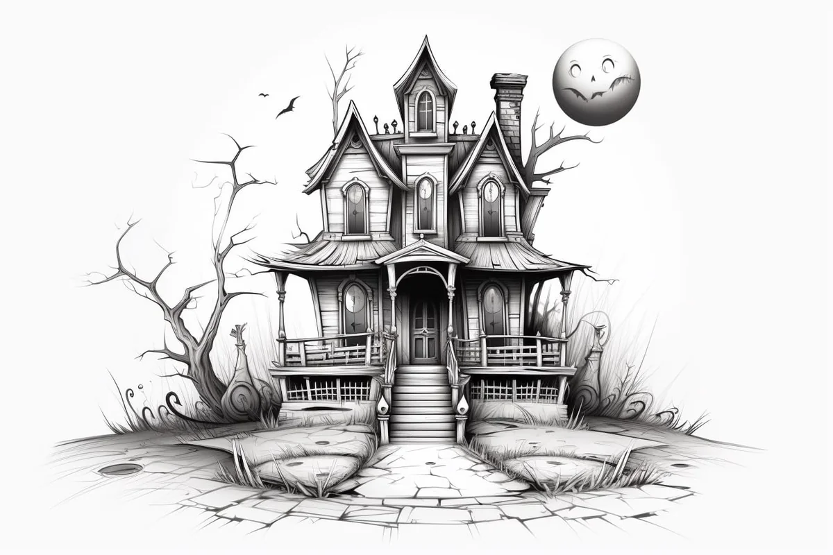 How to Draw a Halloween House in 7 Spooky Steps
