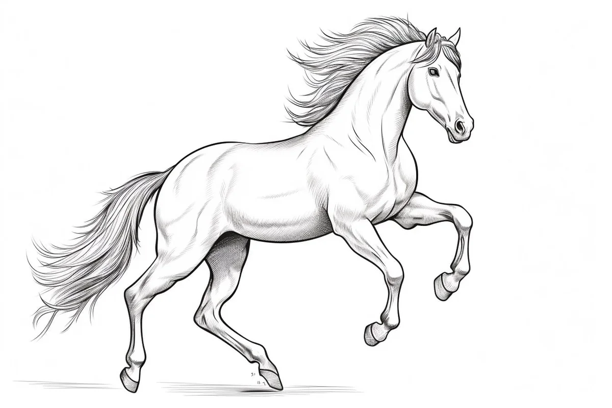How to Draw a Mustang Horse in 6 Simple Steps