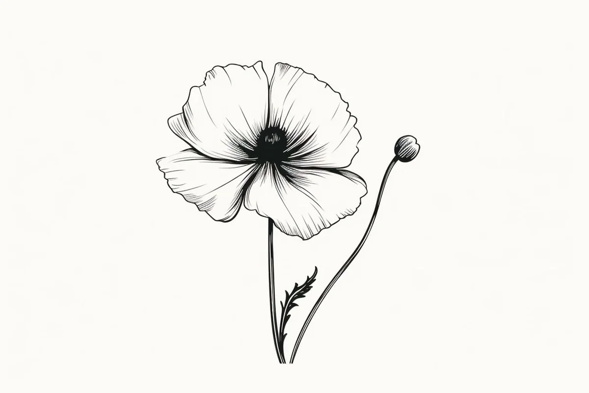 How to Draw a Poppy Flower in 6 Simple Steps