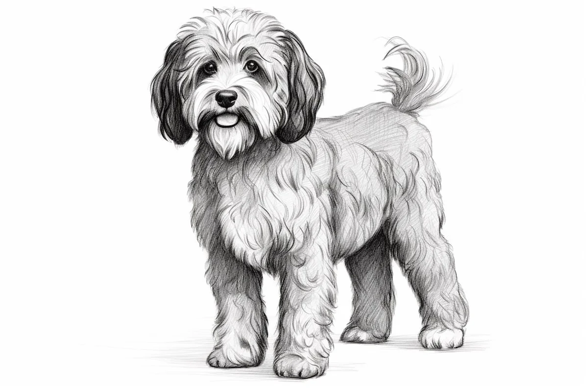 How to Draw a Portuguese Water Dog in 10 Steps