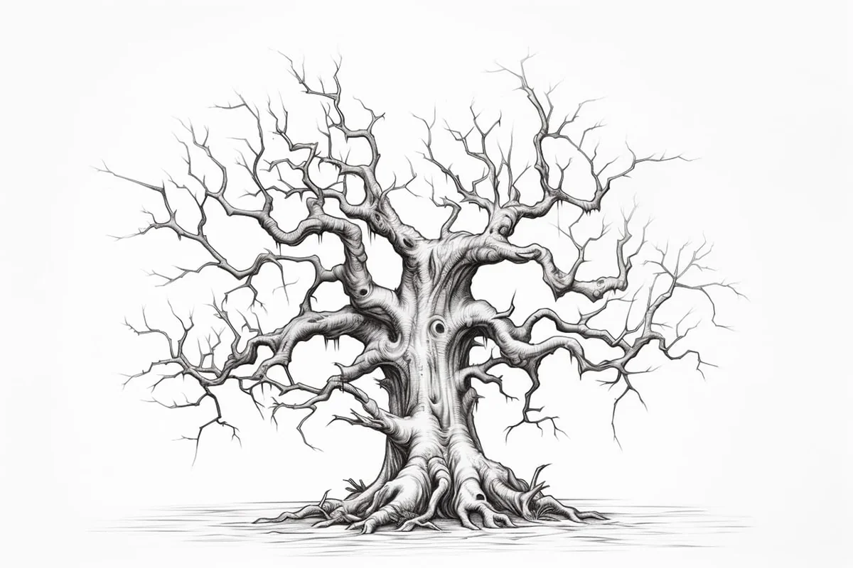 How to Draw a Spooky Tree