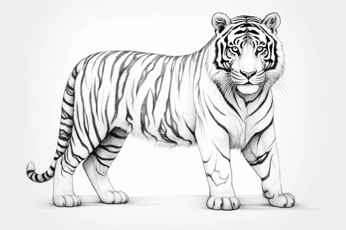 How to Draw a Tiger in 10 Simple Steps