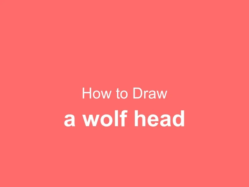 How to Draw a Wolf Head