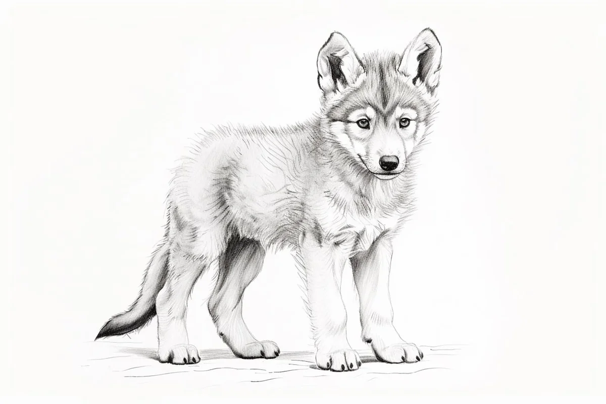 How to Draw a Wolf Pup in 9 Easy Steps