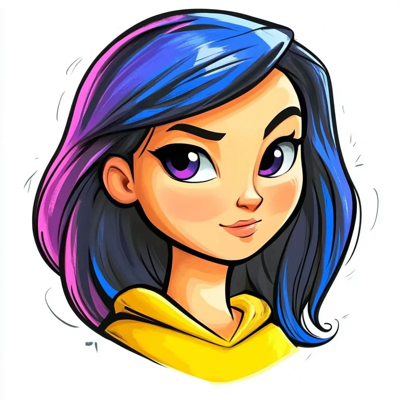 Anime girl logo design