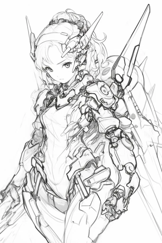 Anime girl with cat ears