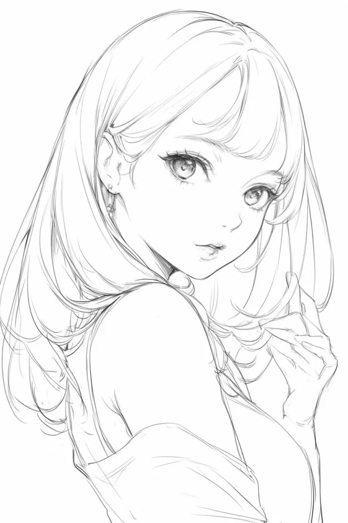 Anime girl full body