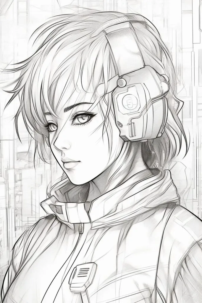 Cyberpunk anime girl