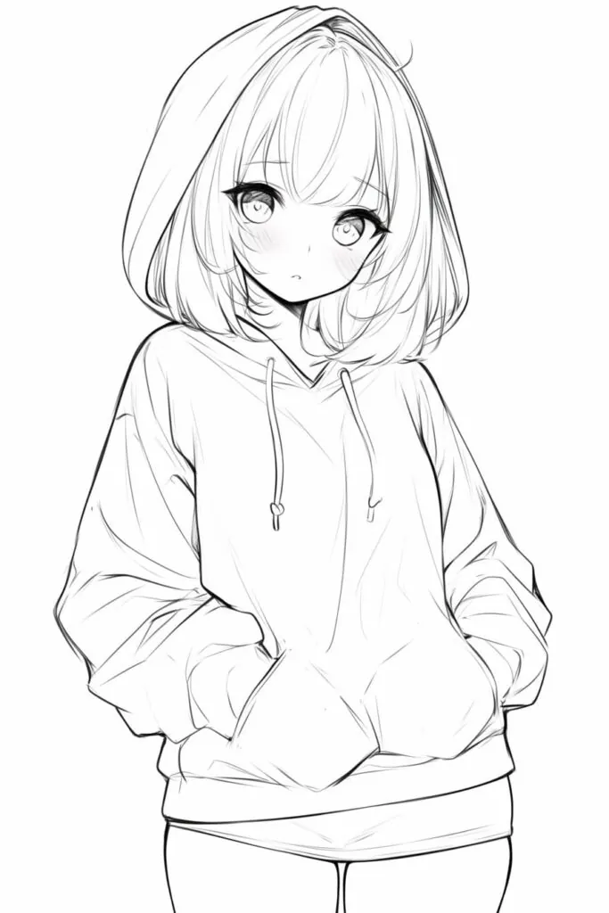 Chibi style anime girl