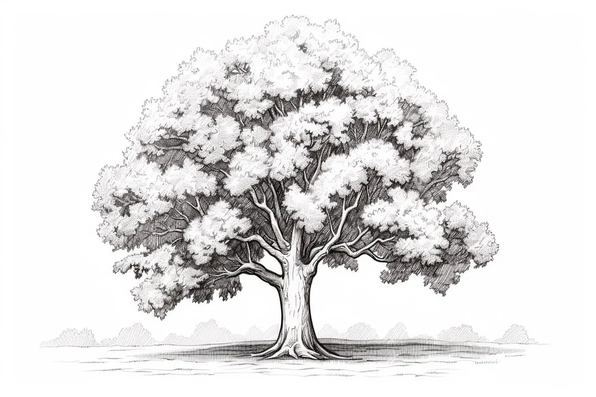 How to Draw an Oak Tree in 9 Simple Steps