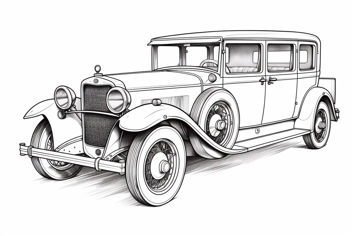 How to Draw an Old Car