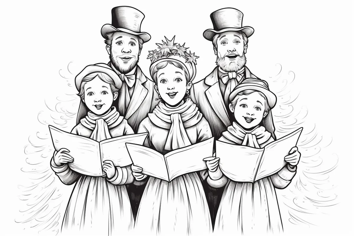 How to Draw Christmas Carolers in 9 Simple Steps