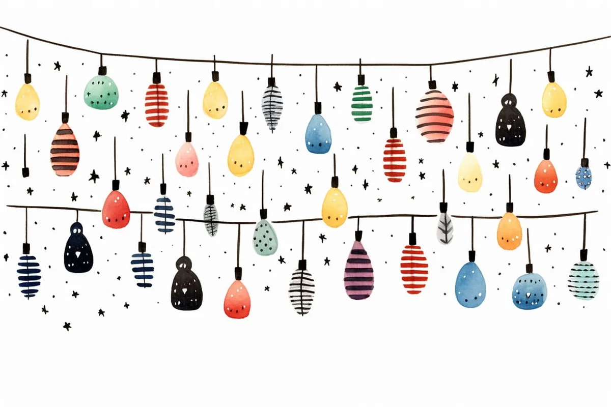 How to Draw Christmas Lights in 9 Simple Steps