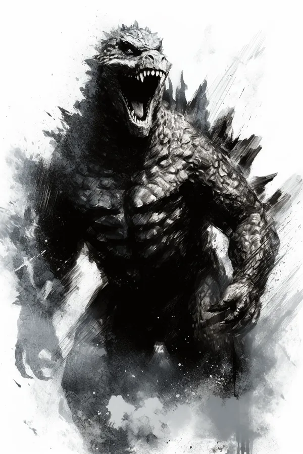 Godzilla by Diego Rivera