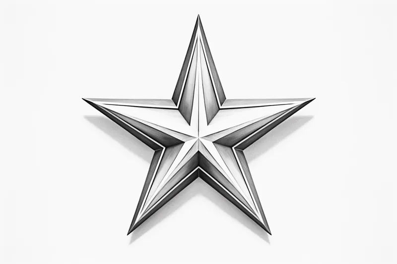 How to Draw a 3D Star