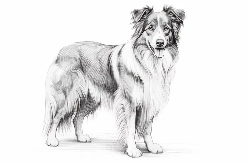 How to Draw an Australian Shepherd