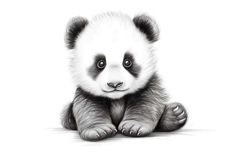 How to Draw a Baby Panda