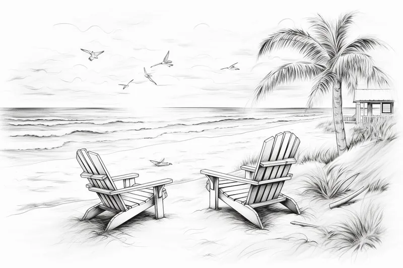 How to Draw a Beach Scene