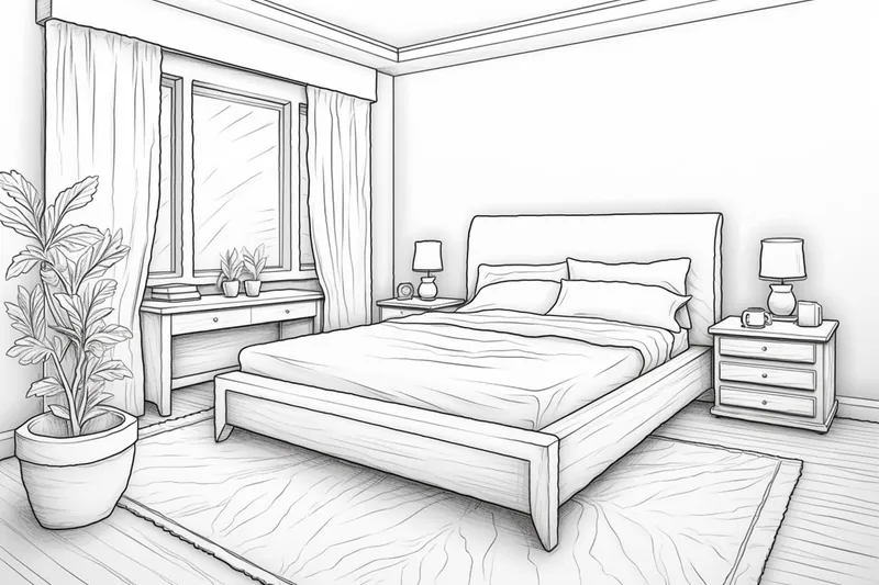 How to Draw a Bedroom