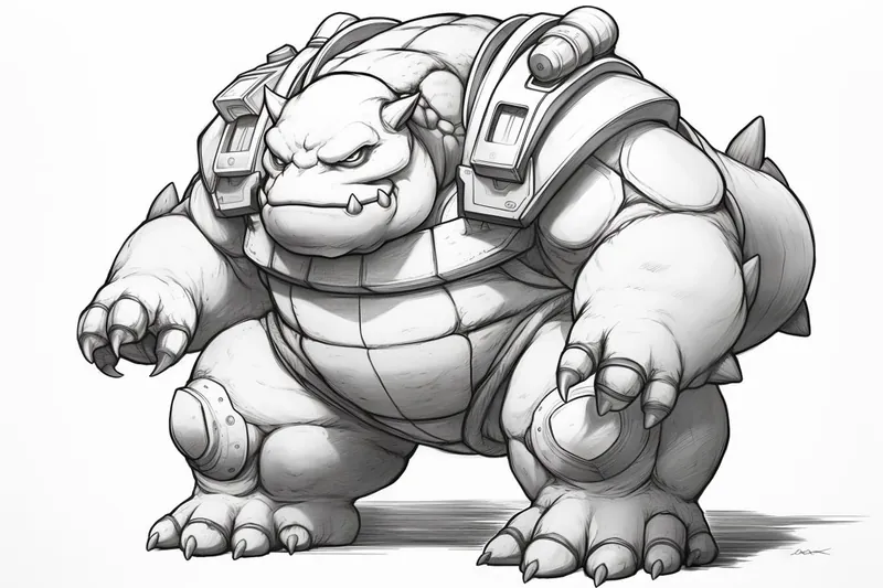 How to Draw a Blastoise