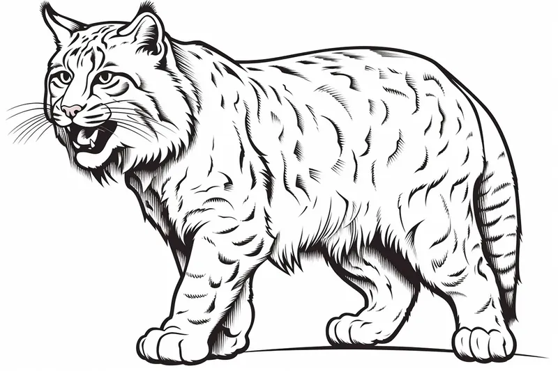 How to Draw a Bobcat