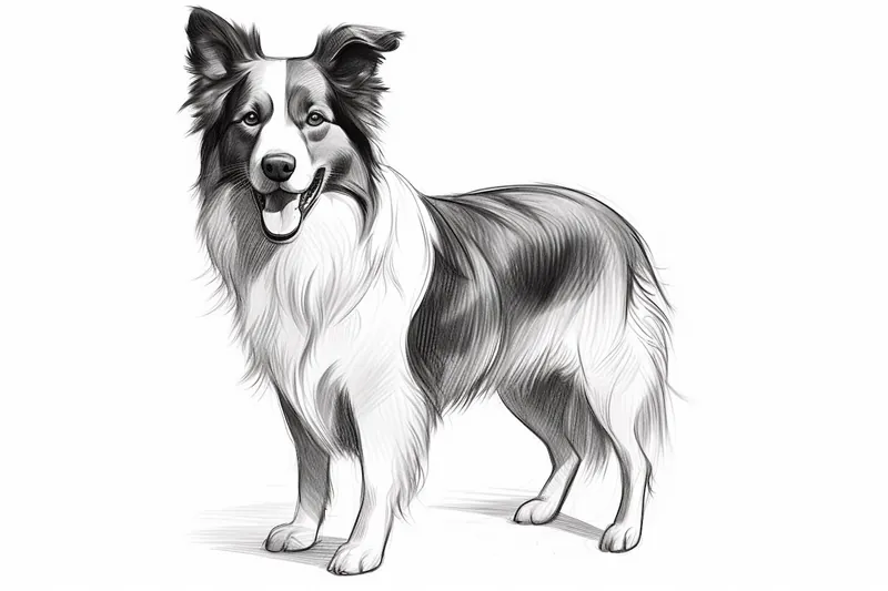 How to Draw a Border Collie