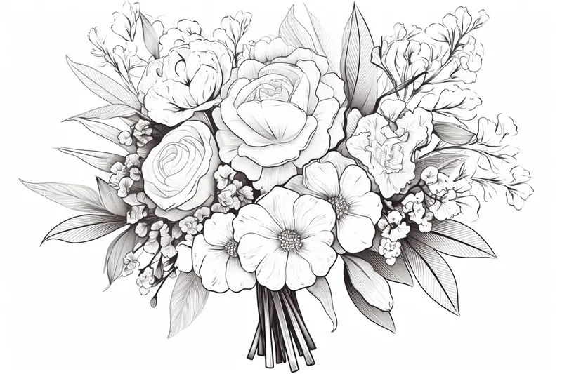 How to Draw a Bouquet of Flowers