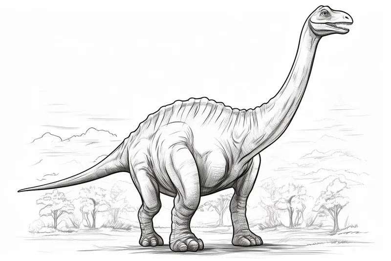 How to Draw a Brachiosaurus
