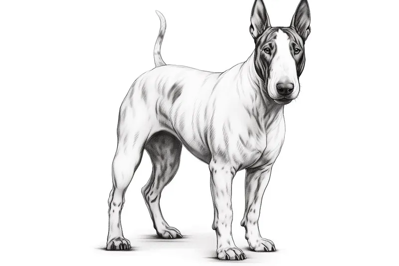 How to draw a Bull Terrier