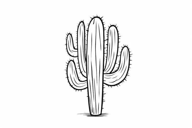 How to Draw a Cactus