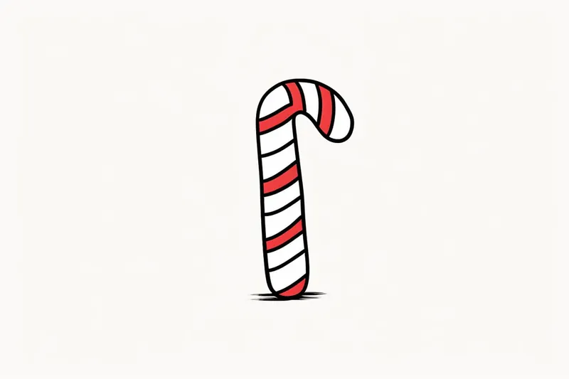 How to Draw a Candy Cane