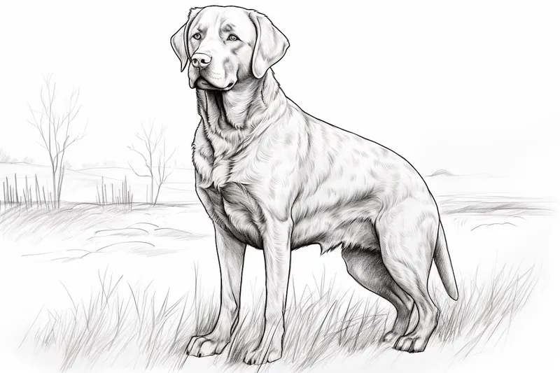 How to Draw a Chesapeake Bay Retriever