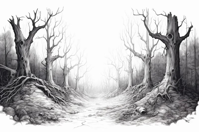 How to Draw a Creepy Forest