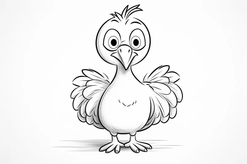 How to Draw a Cute Turkey