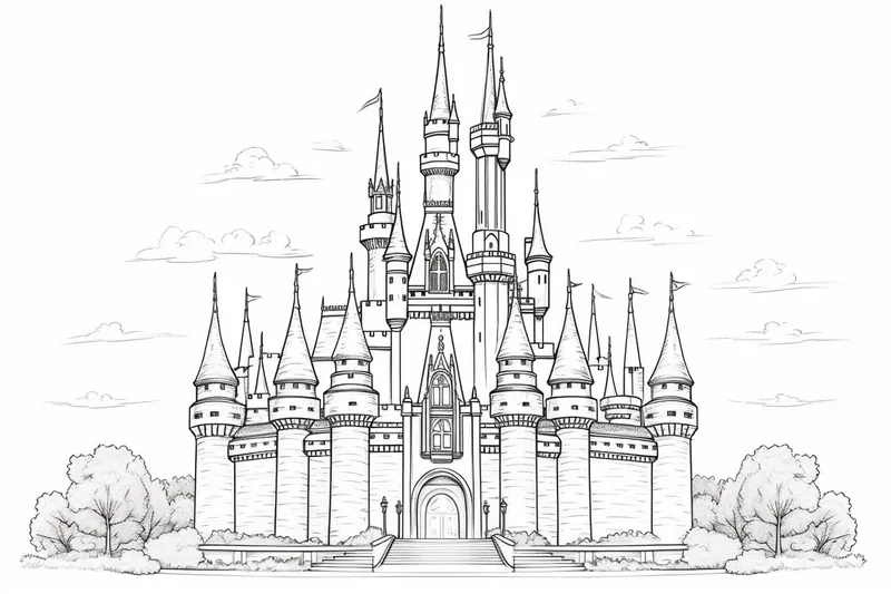 How to Draw a Disney Castle