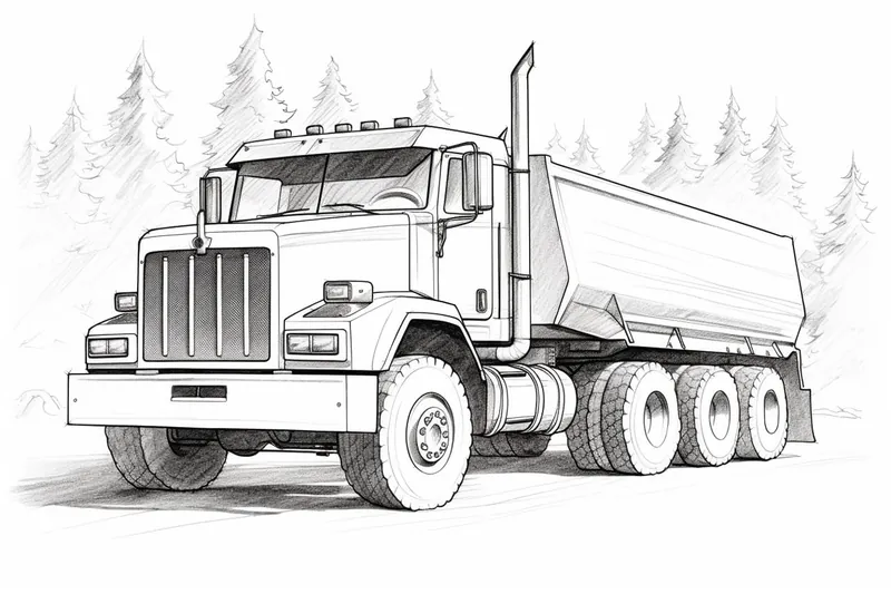How to Draw a Dump Truck