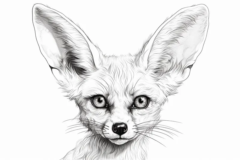 How to Draw a Fennec Fox
