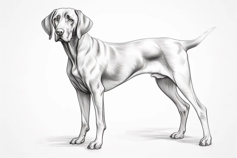 How to Draw a German Shorthaired Pointer